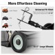 42-inch tow-behind lawn sweeper with 10.5" wheels and universal fit hitch for easy attachment to lawn tractors and ATVs.