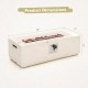 42-inch terrazzo fire pit table dimensions with stainless steel burner and PVC cover, ideal for outdoor warmth.