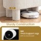 Beige 42-inch storage ottoman bench with plush corduroy fabric and thick support legs, ideal for versatile seating and.