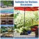 42 lbs weighted black patio umbrella base with adjustable knob, ideal for stability on uneven surfaces in outdoor.