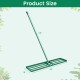 Lawn leveling rake with a 42 x 10 inch plate and ergonomic handle, ideal for backyard and garden use.