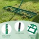 Lawn leveling rake with ergonomic handle, 42 x 10 inches, featuring a rotatable U-shaped head for efficient lawn care.