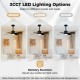 42-inch black ceiling fan with light, showcasing 3CCT LED options and remote control for versatile indoor comfort.