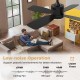 42-inch black ceiling fan with light and remote, featuring low-noise operation and 6 speeds for indoor comfort.