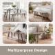 Gray 43-inch solid wood farmhouse dining bench with rubber wood legs, perfect for entryways and small spaces.
