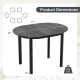 Round 43-inch wooden dining table in black with rubber wood legs, ideal for 2-4 people, perfect for small spaces.