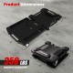 Foldable mechanic creeper with padded headrest, 350 lbs capacity, and tool trays, ideal for tight car spaces.