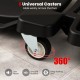 Close-up of a 360-degree universal caster on a foldable mechanic creeper, designed for smooth mobility and low noise.
