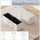 Folding storage ottoman bench in white with removable divider, 43 inches, ideal for bedroom or living room organization.