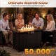 44.5-inch black and gray propane fire pit table with stainless steel burner, perfect for cozy outdoor gatherings.