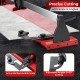 Manual tile cutter with sharp tungsten carbide blade, removable measuring scale, and adjustable angle ruler for precise.