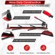 Manual tile cutter with sharp tungsten carbide blade, adjustable side brackets, and ergonomic handle for stable cutting.