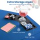 Foldable 48-inch poker table top with cup holders and poker chip trays, ideal for 8 players and easy transport.