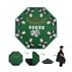 Foldable 48-inch poker table top in green with 8 cup holders, designed for 8 players, ideal for game rooms and parties.