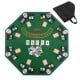 48-inch green poker table top for 8 players with cup holders and carrying bag, perfect for game nights and gatherings.