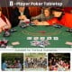 48-inch foldable poker tabletop for 8 players in green, featuring cup holders and chip trays, ideal for game nights and.