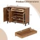 48 Inch Sideboard Buffet Cabinet with Drawer and Metal Legs - Gallery View 5 of 10