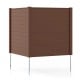 Brown outdoor privacy fence screen with galvanized metal stakes, ideal for concealing AC units and enhancing backyard.