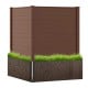 Brown 48" W x 48" H outdoor privacy fence screen with galvanized metal stakes for backyard concealment and stylish.