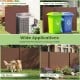 Outdoor privacy fence screen in brown, 48" x 48", ideal for concealing AC units and trash cans with sturdy metal stakes.