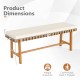 Acacia wood outdoor bench with thick padded seat cushion, 48 inches long, comfortably seats 2 people for garden use.