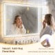 48" x 28" LED bathroom mirror with frontlit and backlit features, anti-fog function, and adjustable brightness for.