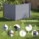 48 x 38 inch air conditioner fence panels in gray with metal ground stakes for easy installation and versatile use.