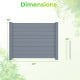 48 x 38 inch air conditioner fence with two panels and metal ground stakes, ideal for outdoor use and easy installation.