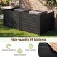 Black 48 x 38 inch air conditioner fence made of high-quality PP material, weather-resistant for patio or backyard use.