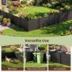 Black 48 x 38 inch air conditioner fence with three panels, suitable for pet, trash can, or AC enclosure in backyard.