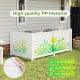 White 48 x 38 inch air conditioner fence made of water-resistant PP material, ideal for patio or backyard use.