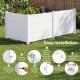 Three-panel white air conditioner fence made of water-resistant PP, ideal for patio or backyard use with easy installation.