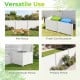 Air conditioner fence made of water-resistant PP, featuring three panels and galvanized metal stakes for easy installation.