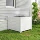 White 48 x 38 inch air conditioner fence with three panels and metal ground stakes for outdoor patio or backyard use.