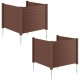 Brown 48 x 38 inches outdoor privacy fence panels with galvanized metal stakes, ideal for air conditioner or pet.