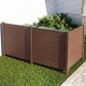 Brown 48 x 38 inches outdoor privacy fence panels made of water-resistant PP, ideal for air conditioner or pet.