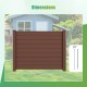Brown outdoor privacy fence, 48 x 38 inches, made from water-resistant PP, ideal for air conditioner or pet enclosure.