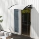 Outdoor black door canopy awning, 48 x 40 inches, designed for durability and weather resistance, perfect for patios.