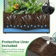 49-inch raised garden bed with trellis and protective liner, crafted from durable PE rattan for outdoor planting.