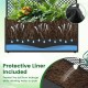 49-inch raised garden bed with trellis and protective liner, crafted from durable PE rattan for outdoor planting.