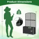 Dimensions of the 49-inch raised garden bed with trellis and wicker planter box, suitable for various plants and.
