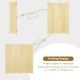 4-panel portable folding room divider screen in natural finish, designed for optimal privacy and easy storage.