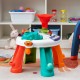 Interactive Mind-Developing Explore Activity Center Table for kids, showcasing detachable legs and vibrant activity.