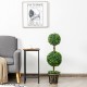 Artificial double ball tree, 36 inches tall, with UV protection, perfect for indoor or outdoor decoration.