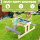 3-in-1 outdoor wooden kids water sand table with detachable play boxes, ideal for backyard fun and creativity.