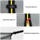Close-up of the double-head zipper and sturdy safety lock on the 8 ft weather-resistant trampoline safety enclosure net.