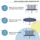 Replacement trampoline safety enclosure net for 8 ft frames, featuring durable PE material and double-headed zipper for.