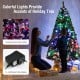 6 feet pre-lit fiber optic artificial Christmas tree with colorful lights, featuring 617 branch tips for a full look.
