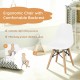 Mini-sized ergonomic children's chair with white PP seat and sturdy wood legs, perfect for nurseries and playrooms.