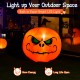 4 feet Halloween inflatable pumpkin with LED light, featuring a scary face for festive outdoor decoration.
